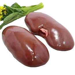 一对新鲜腰花