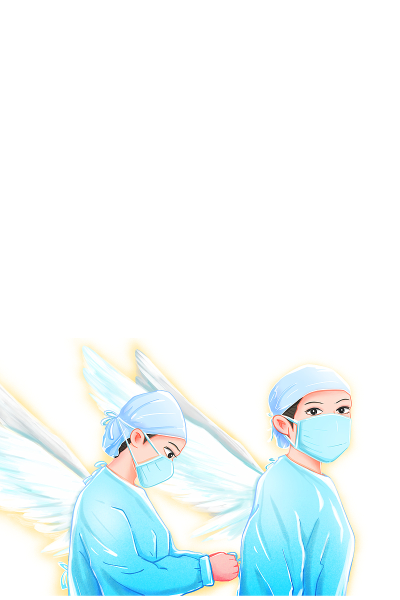 护士节手绘护士翅膀白衣天使国际护士节