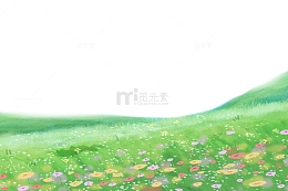 清新手绘草坪草地