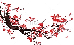 水墨中国凤梅花