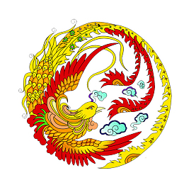 环形的彩色凤凰