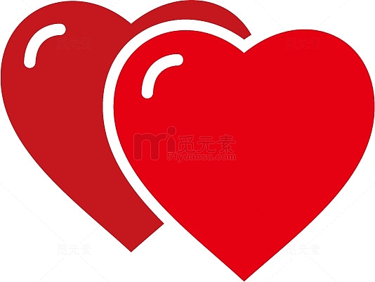 红色双爱心logo