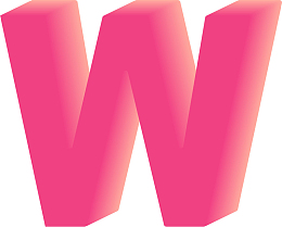 立体英文字母w