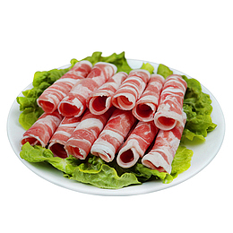 羊肉，一盘羊肉，羊肉卷，肥羊卷