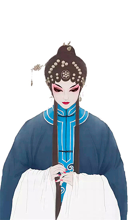 中国风戏曲人物半身图