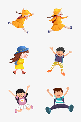 放学过六一的小孩子