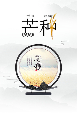 芒种二十四节气山云麦子