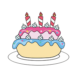 生日蛋糕卡通元素素材