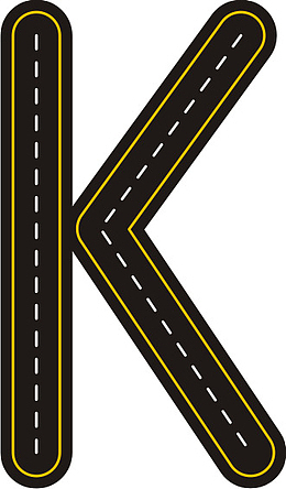 创意公路字母K