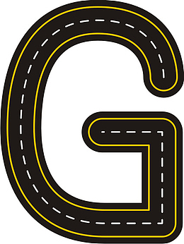 创意公路字母G