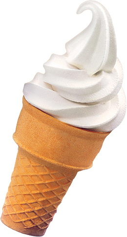 白色奶油冰淇淋