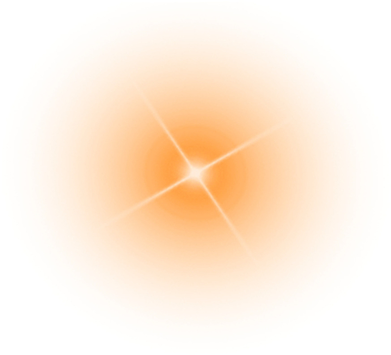 光效透明光效橙色星星光团