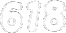 618活动字体线框图黑白灰字体