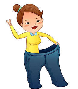 开心瘦身的美女
