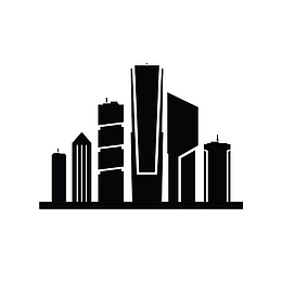 高楼大厦黑色剪影