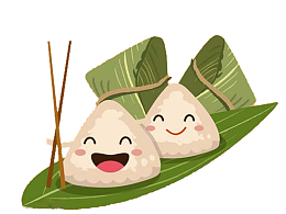 可爱的卡通粽子