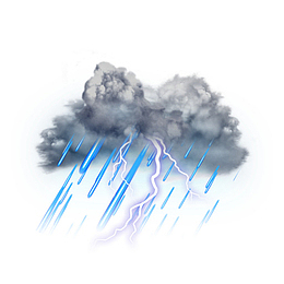 电闪雷鸣，狂风暴雨