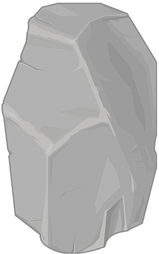 手绘障碍物石头