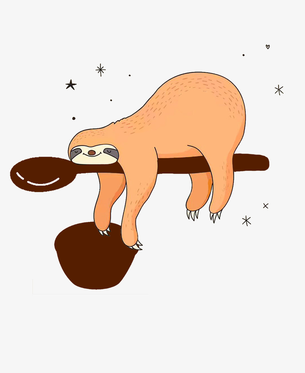 卡通树懒可爱慵懒手绘