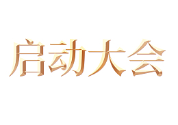 启动大会金属字体
