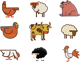 鸡鸭牛羊猪没有鱼家禽9只