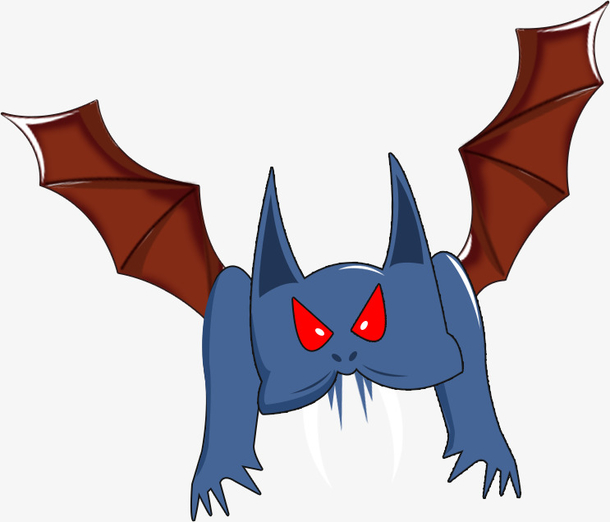 鼠绘卡通恶魔蝙蝠
