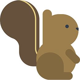 松鼠 卡通 图标 PNG