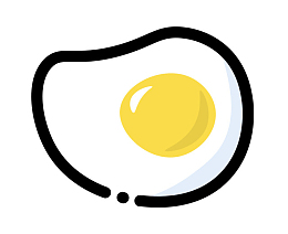 荷包蛋 卡通 图标 PNG
