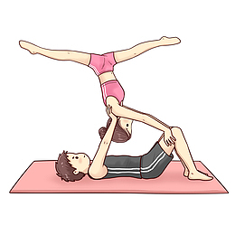 练瑜伽女孩 健身