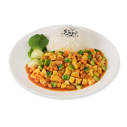 诱人的宫保鸡丁饭
