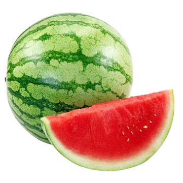 西瓜红色圆形的