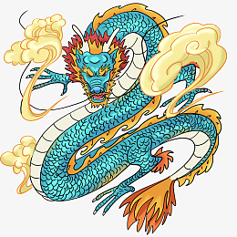 手绘唯美中国龙
