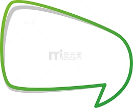 绿色卡通对话框边框
