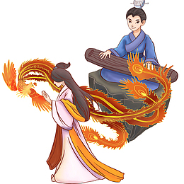 国潮中国风凤求凰