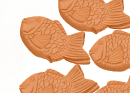 日式鲷鱼烧插画