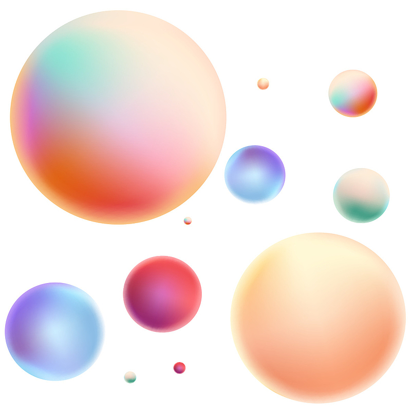 漂浮彩色球体