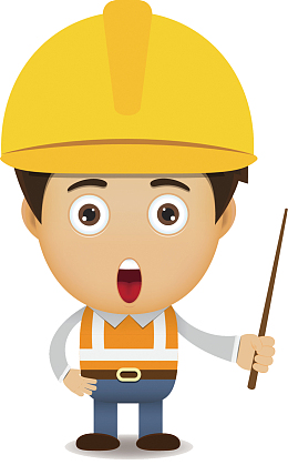 卡通工地的小人