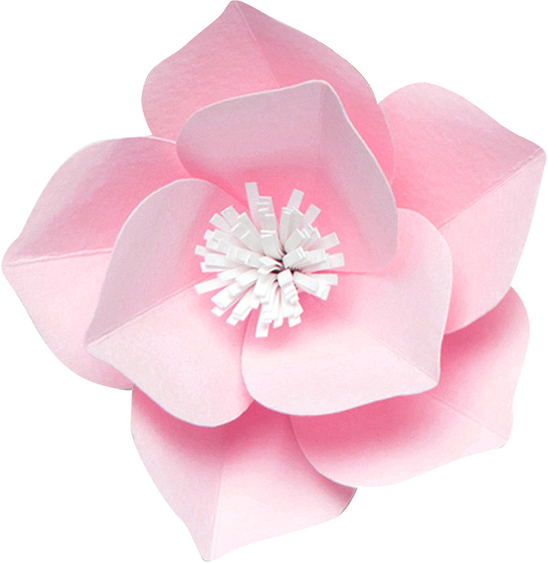 粉色剪纸花朵
