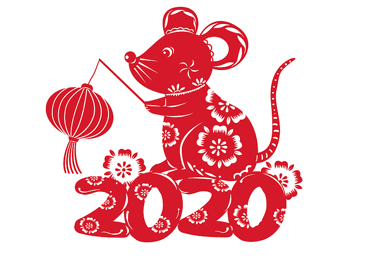 古典  中国风  书法 2020  鼠年