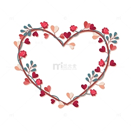 情人节爱心花环
