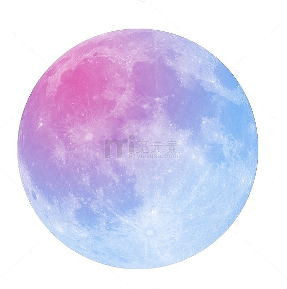 蓝紫色的月球