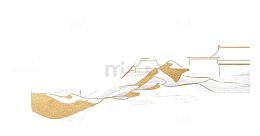 地产中式中国风金色元素