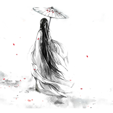 古风打伞美男子