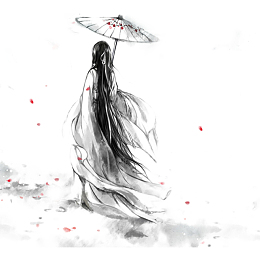 古风打伞美男子