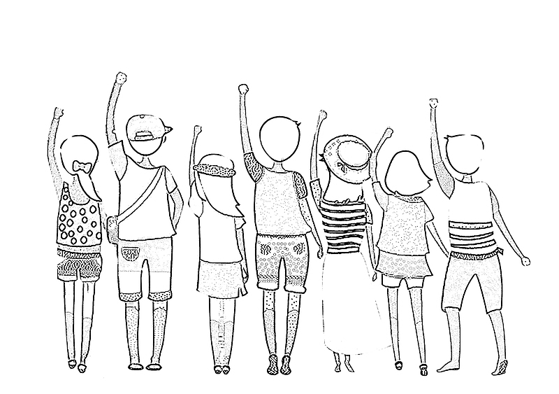 教师节 同学加油 粉笔画 免抠图