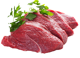 一块新鲜牛腿肉