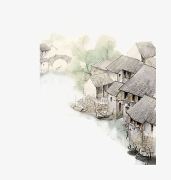 江南烟雨建筑物