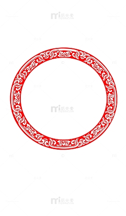 边框元素圆形边框复古花纹中国风元素