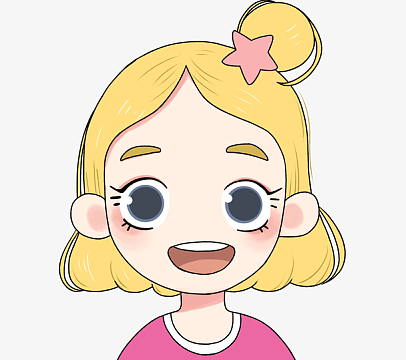 女孩 丸子发型 可爱 动漫 卡通 大笑