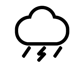 雷阵雨天气示意图